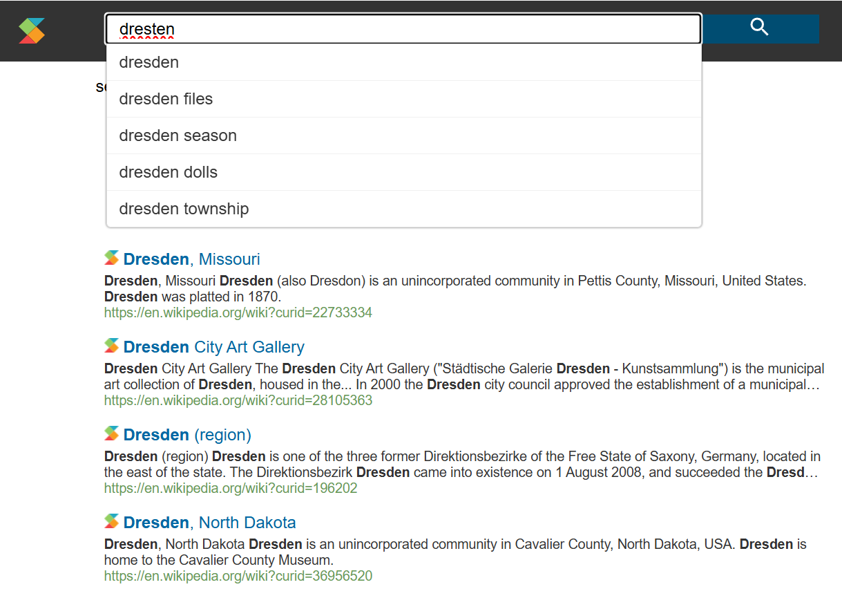 Completions of corrected query